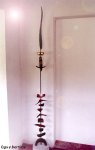 Nimbus. Noyer - fer - bijoux incas, hauteur 180 cm