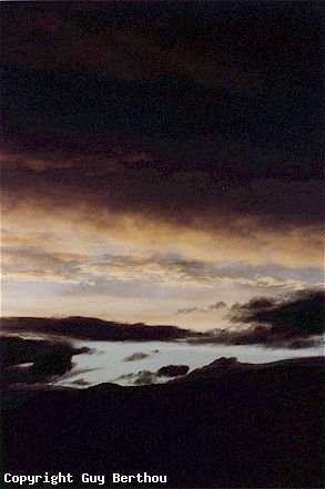 Soir tombant sur les montagnes du Vercors